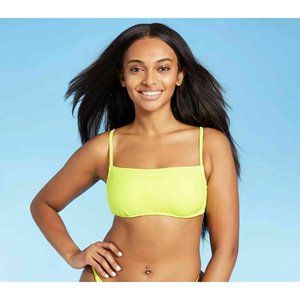 Juniors' Apron Front Bralette Bikini Top Size M